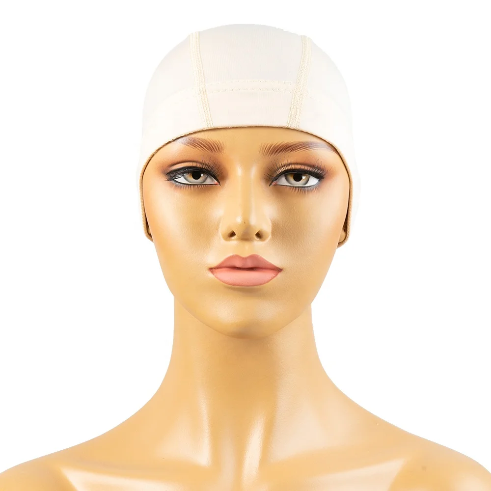 Wholesale Spandex Dome Cap For Wig Making Strech Glueless Weave Elastic Hair Streaking Wig Cap Dome Wig Cap