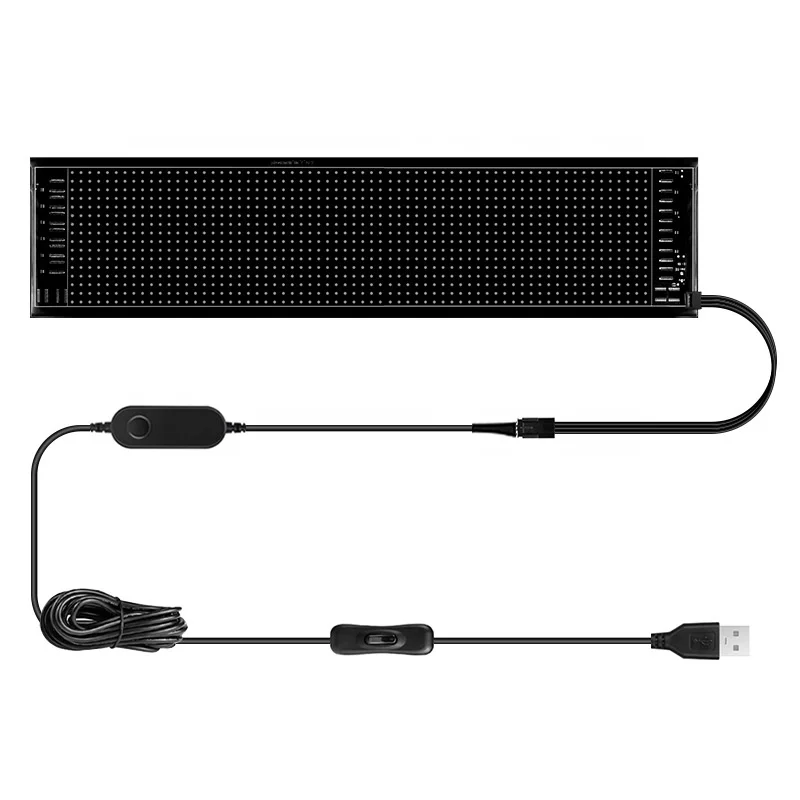 Scrolling Advertising LED Sign USB 5V Bluetooth App Control Logo Light Custom Text Pattern Animation Programmable Display Car