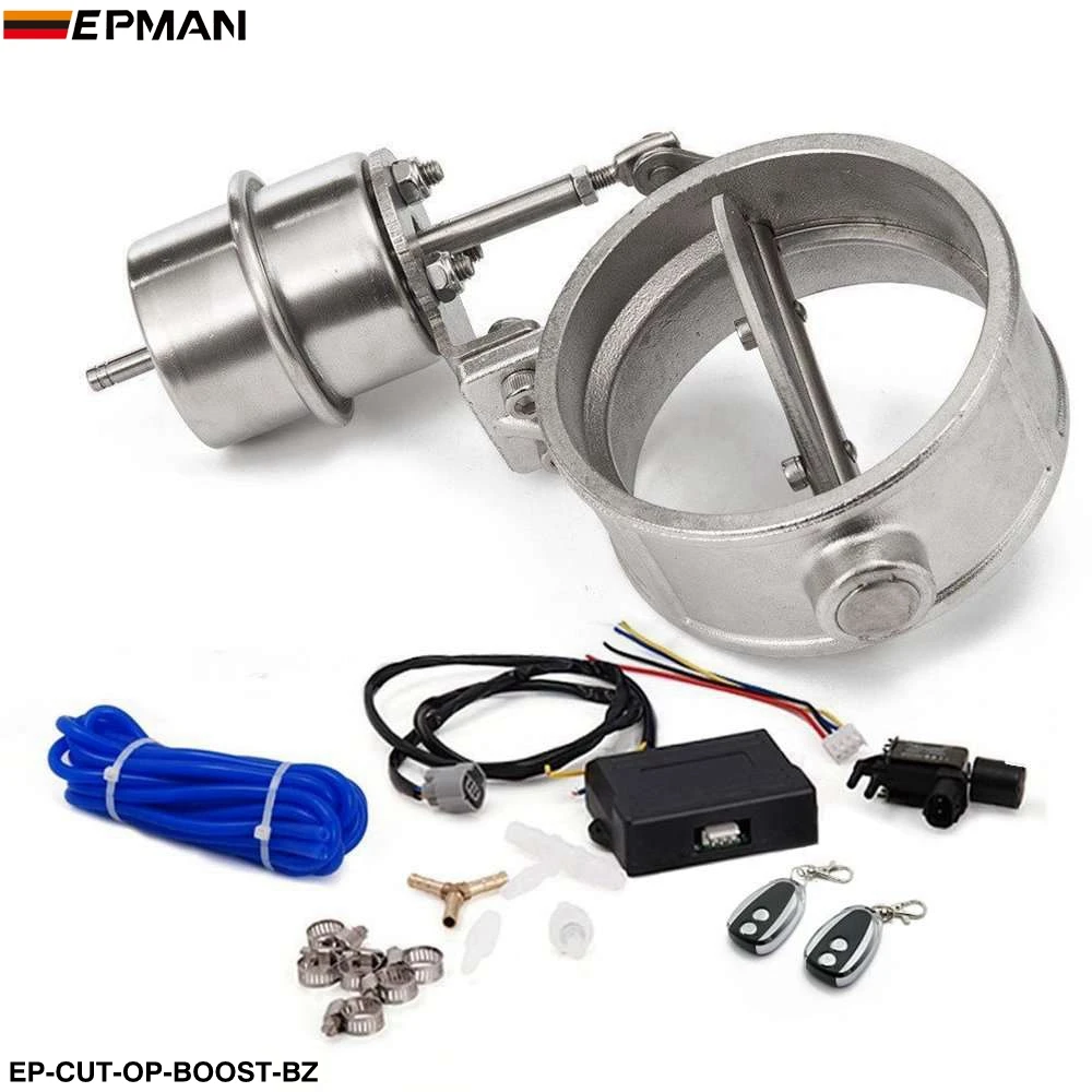 Electrical Exhaust Control Valve Boost Actuator Cutout 76mm 89mm 102mm Open Wireless Remote Controller Set EP-CUT-OP-BOOST-BZ