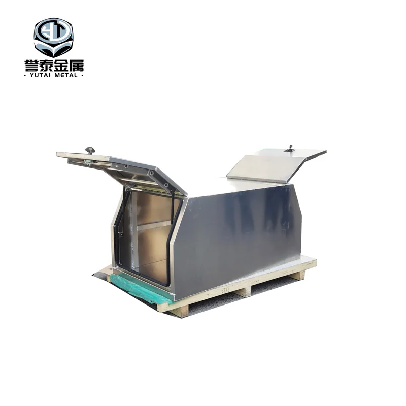 China manufacturer Waterproof Heavy Black Aluminum Pickup Truck Bed Trailer Tool Box Storage