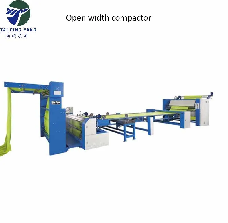 Машина для уплотнения ткани с открытой шириной