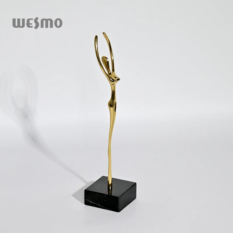 Resin Light Luxury Ballet Dancer Sculpture Character Art Statue For Living Room Tabletop Home Modern Decor Customizable