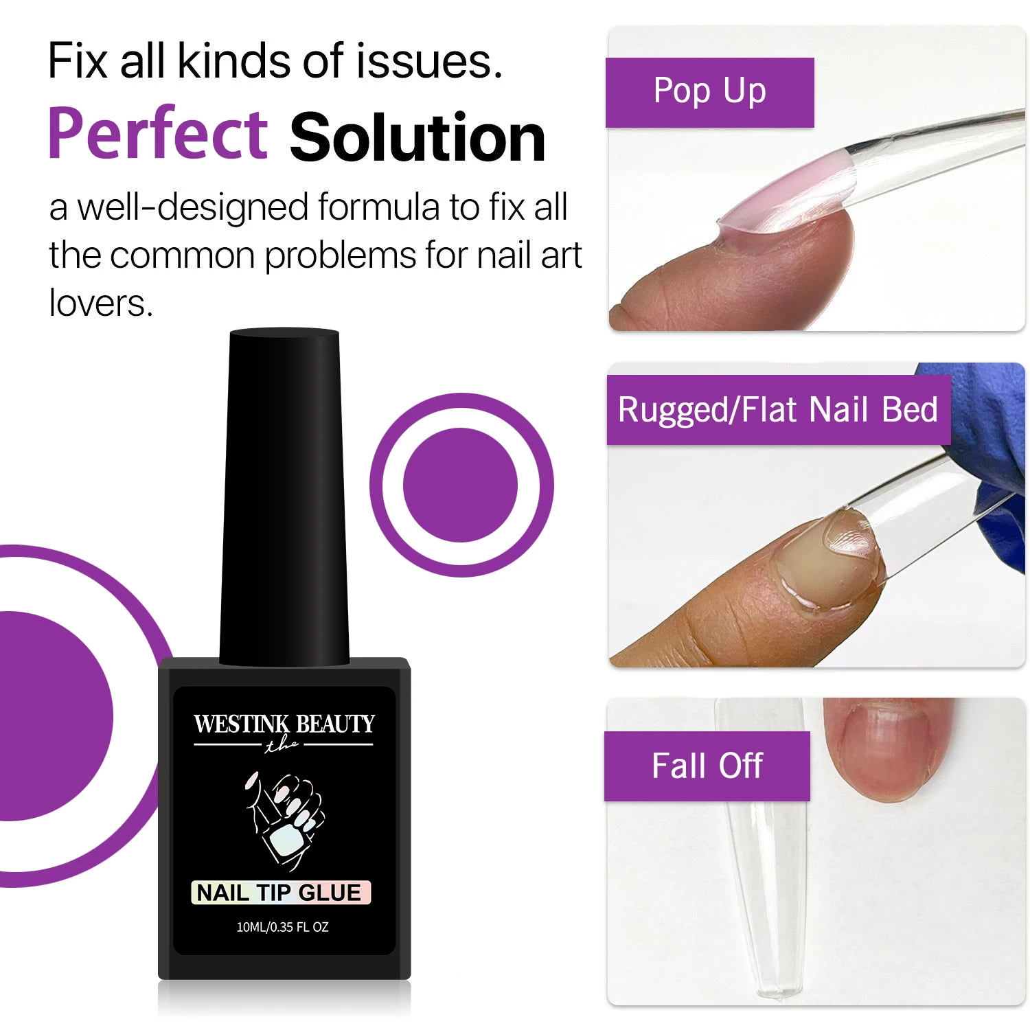 Nails Salon Products Soft UV Gel Nail Polish Extension Tips Fake Press on Nails with Glue Wholesale