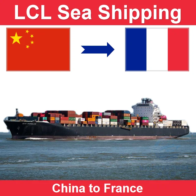 LCL Sea Freight Shipping From Shenzhen Guangzhou Shanghai Ningbo China to France by Door to Door and Customs Clearance Services