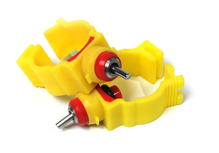 High Quality Poultry Farm Equipment Automatic Animal Feeder Chicken Farm Yellow Nipple Drinker for Chick Cage