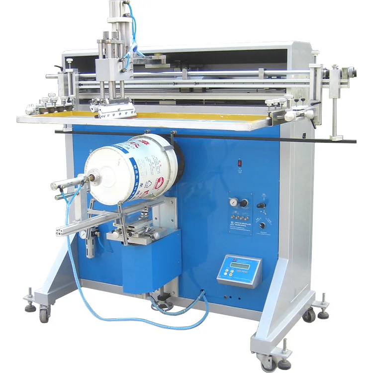 Screen Printer For Bucket Water Gallon Pail Roll Screen Printing Machine Plastic Bucket Silk Screen Print Machinary