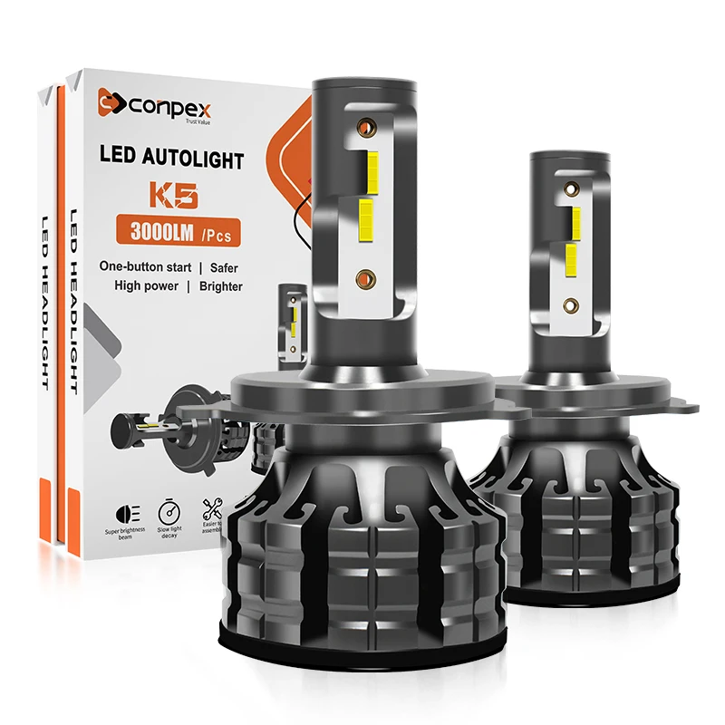 Auto Lighting System X7 H7 H11 H4 Led Headlights Bulb 9006 Bus Headlamp Auto Led Head Light Usa Bridgelux CSP CE Rohs 100w/pair