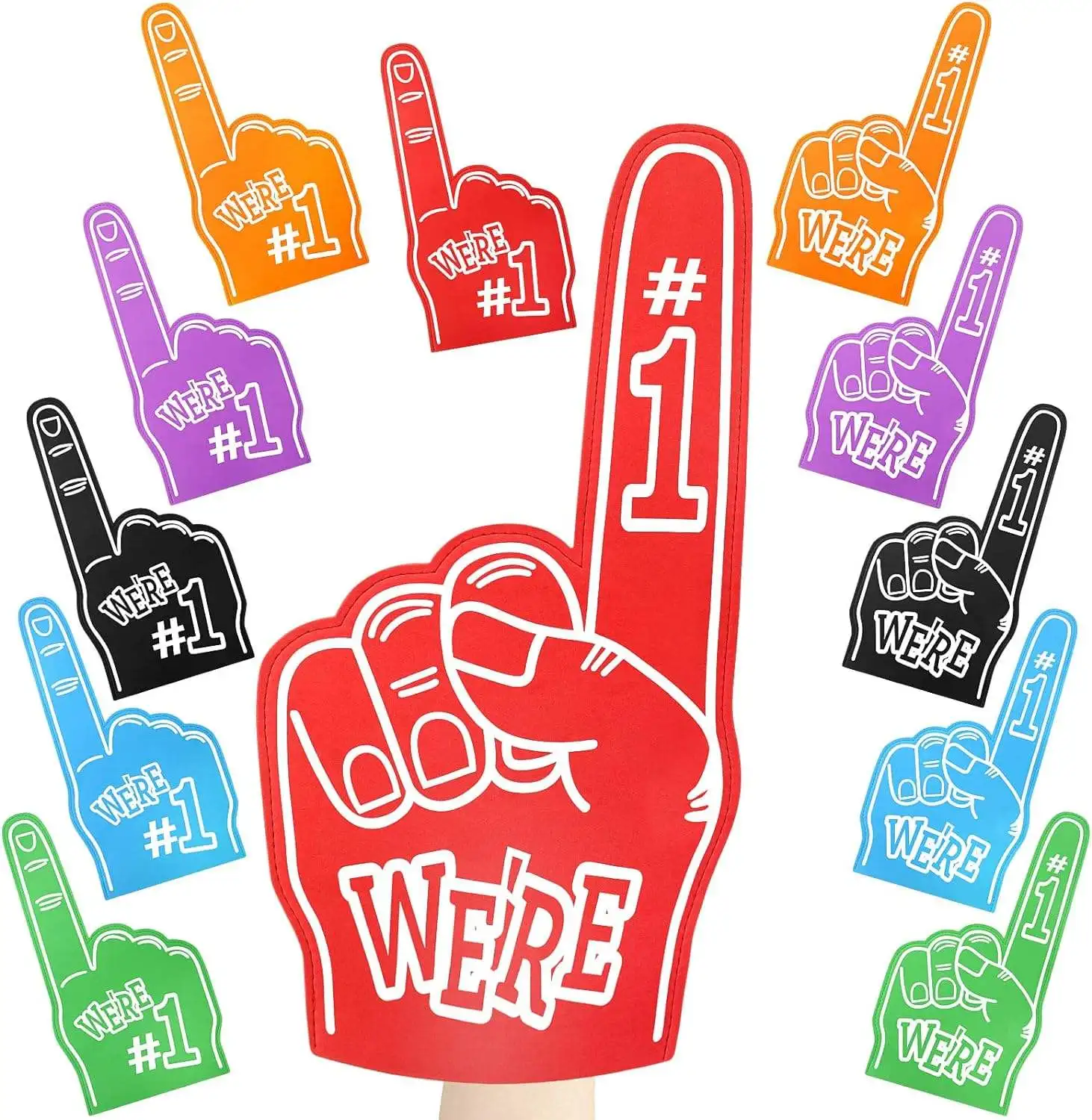 Factory Direct Sales Big Foam Fan Glove Cheering Foam Finger Hand