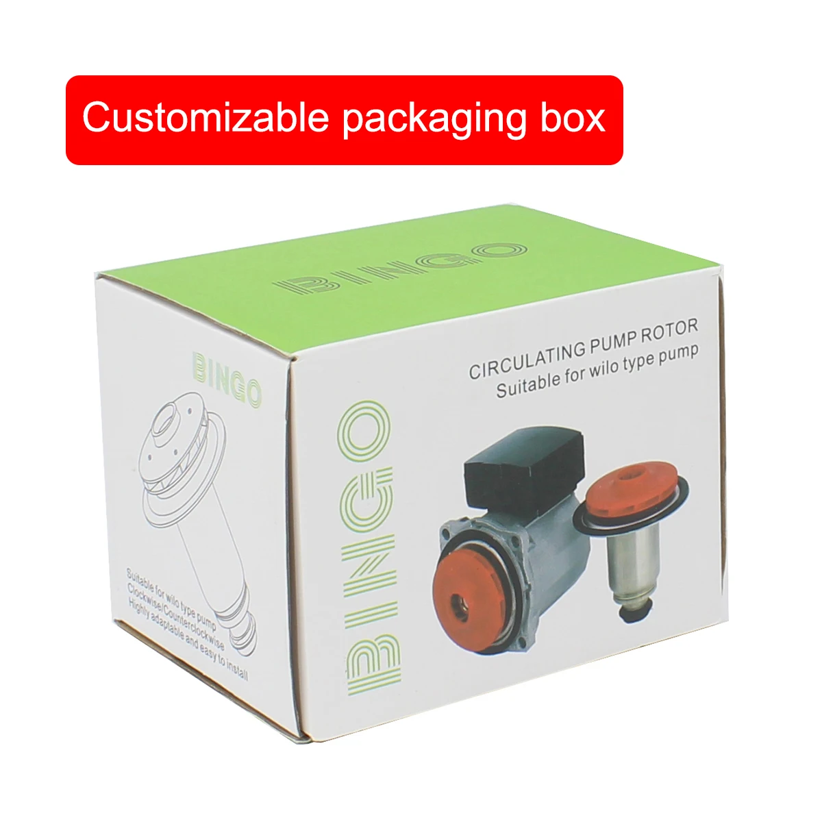 Wall mounted boiler accessories circulating pump rotor graphite rotor BGR-W-B-35-64-CW-B-G for boiler