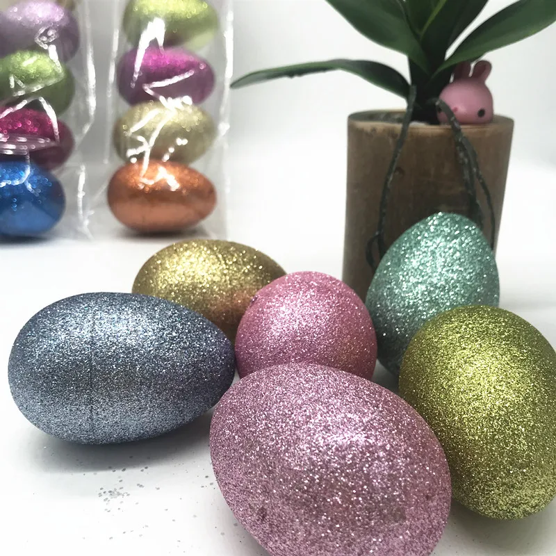 High quality egg surprise new invention glitter plastic easter egg