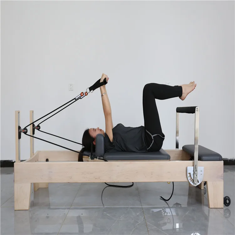 
Home fitness pilates yoga trainer Wooden Body Balanced Reformer Pilates Sliding bed 