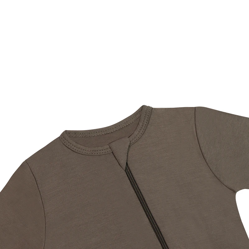 custom high quality baby boys girls long sleeve baby bamboo pajamas dual zipper