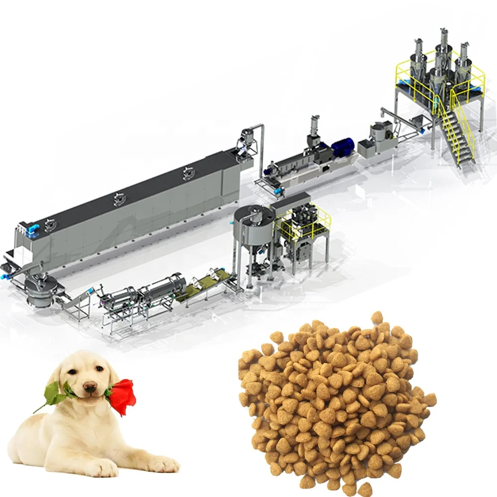 Automatic pet food machine line dog pet food manufacturing machines pet feed production machine