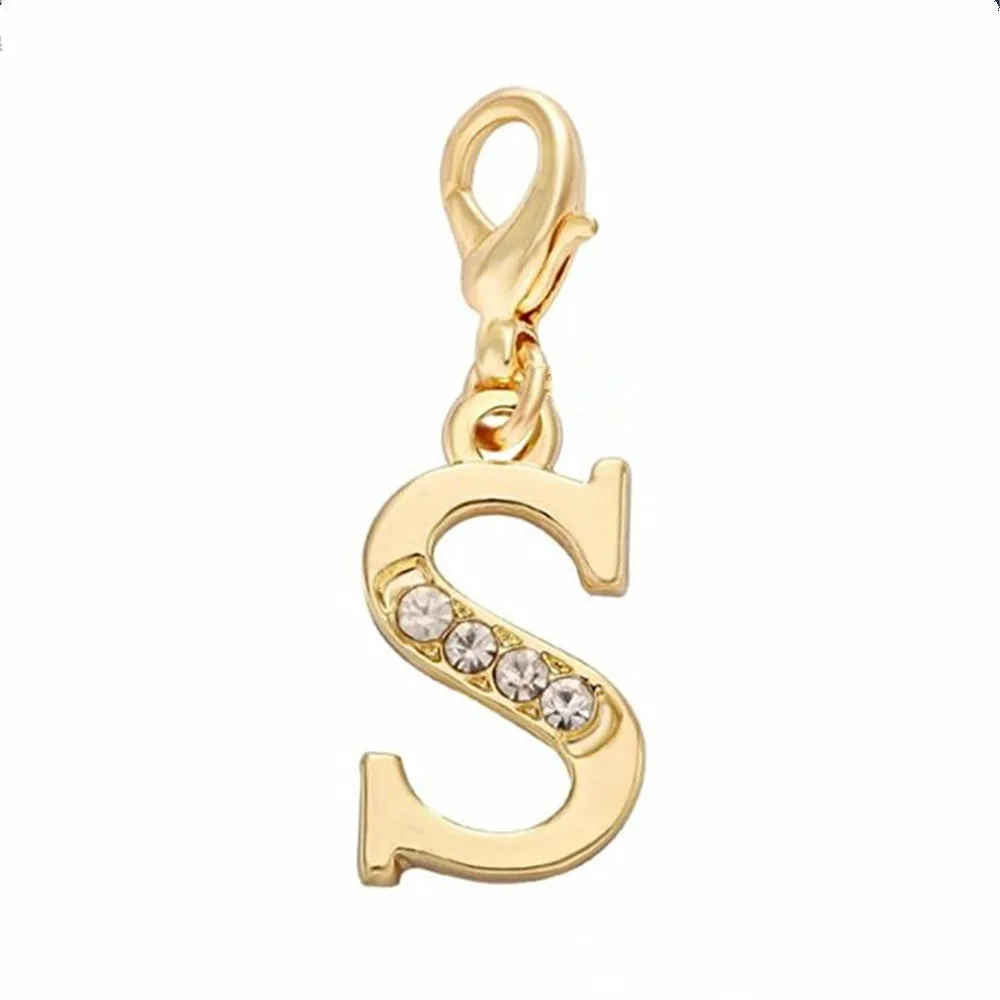 Jewelry Making Accessory Inlay Capital Alphabet A-Z 26 English Letters Charms DIY Metal Gift Eco-friendly Zinc Alloy Plated