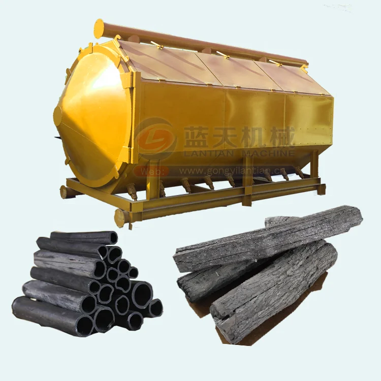Wood and coconut bamboo charcoal making kiln and carbonization stove
