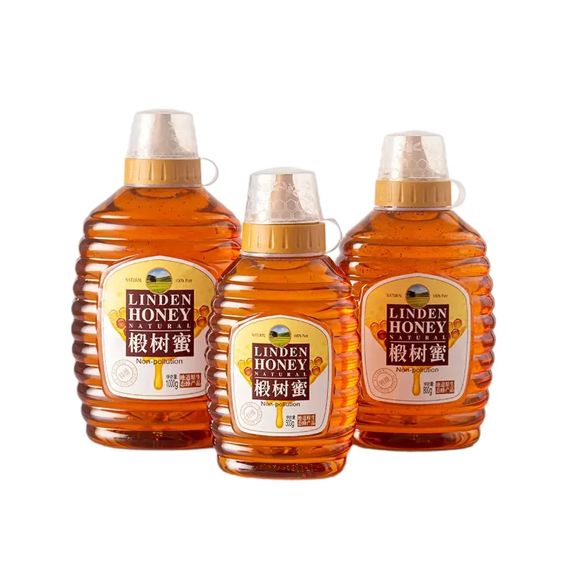 2023 China innovation designer product Pointed Mouth Honey Bottle Food Grade Squeeze Honey Bottle 500g 1000g