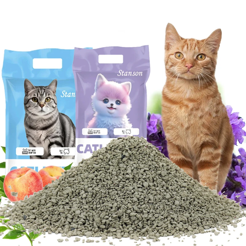 Премиум впитывающий натрий кошачий наполнитель песок с низким содержанием пыли натуральный бентонитовый цеолит, косая руда, глина, кошачий песок