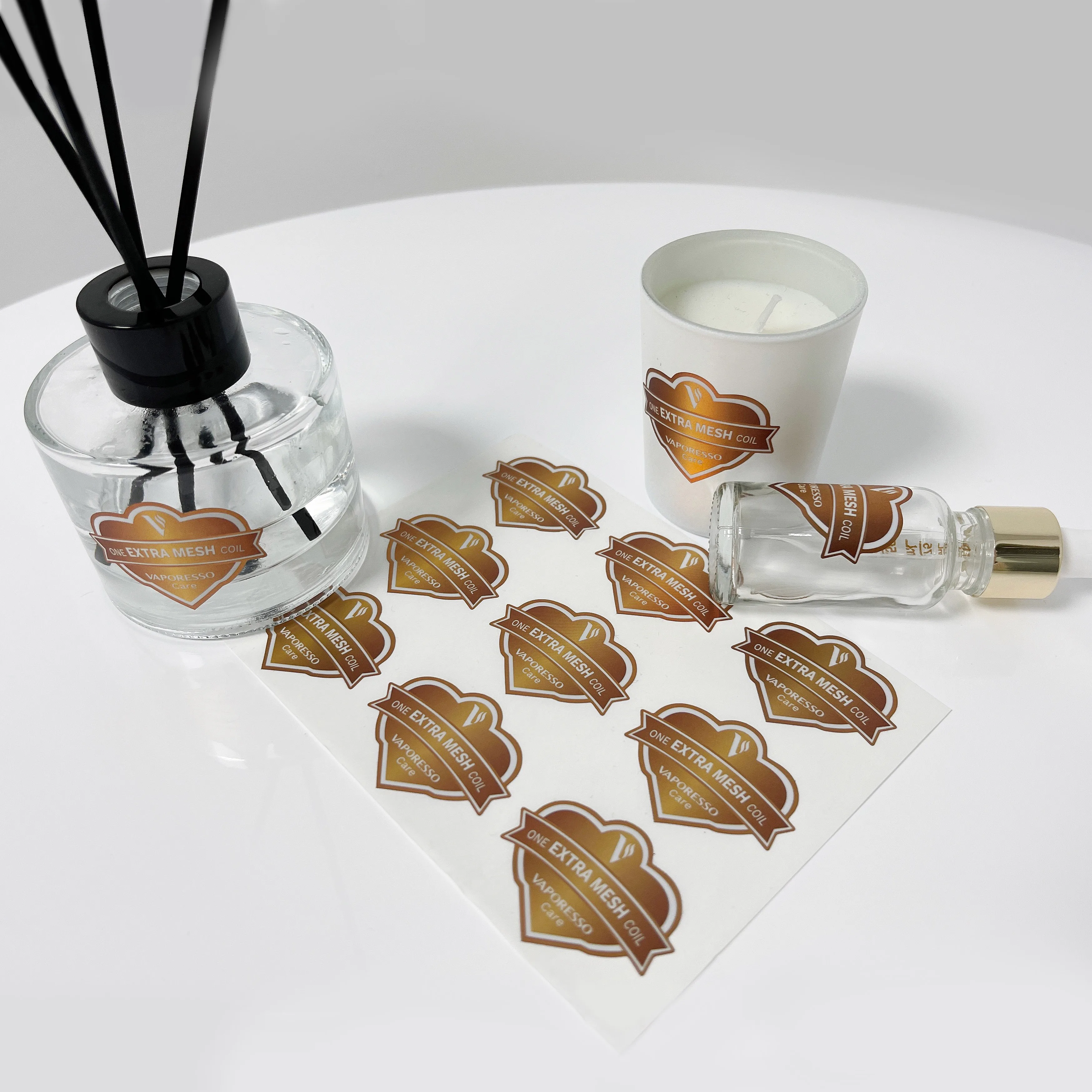 Custom Printing Self Adhesive Candle labels  Essential oil bottle stickers Aromatherapy bottle labels Perfume Labels