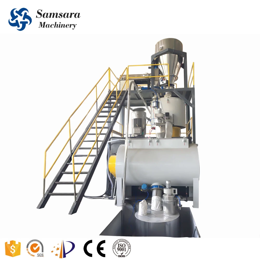 PVC powder automatic feeding and pneumatic conveyor system Powder high speed mixing machine