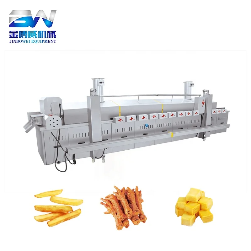 Large-scale Oil-Water Separation Frying Production Line  Potato Chips Frying Equipment