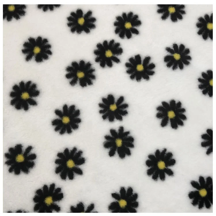 
 100% polyester printed faux fur fabric  printed fake hair like rabbit fur  
