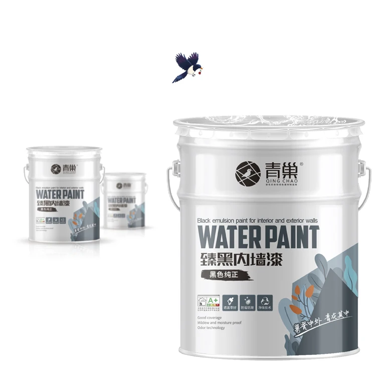 Black Emulsion Exterior Walls Water Paint Kit Buckets Interior Paints