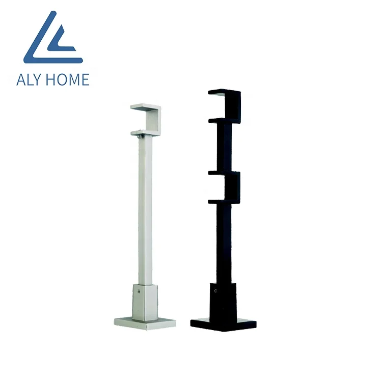 ALY wholesale home decor metal curtain bracket wall hanging ceiling bracket for square pole profile curtain bracket for track