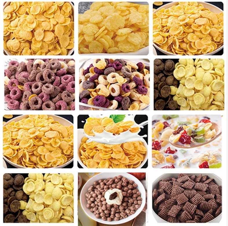 Кукурузные хлопья и зерновые делая машину