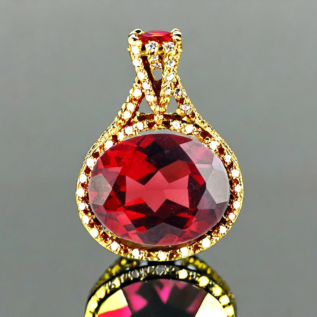 High Quality 6*8mm Oval Cut Natural Red Mozambique Garnet Stone Star and Mineral Gemstone