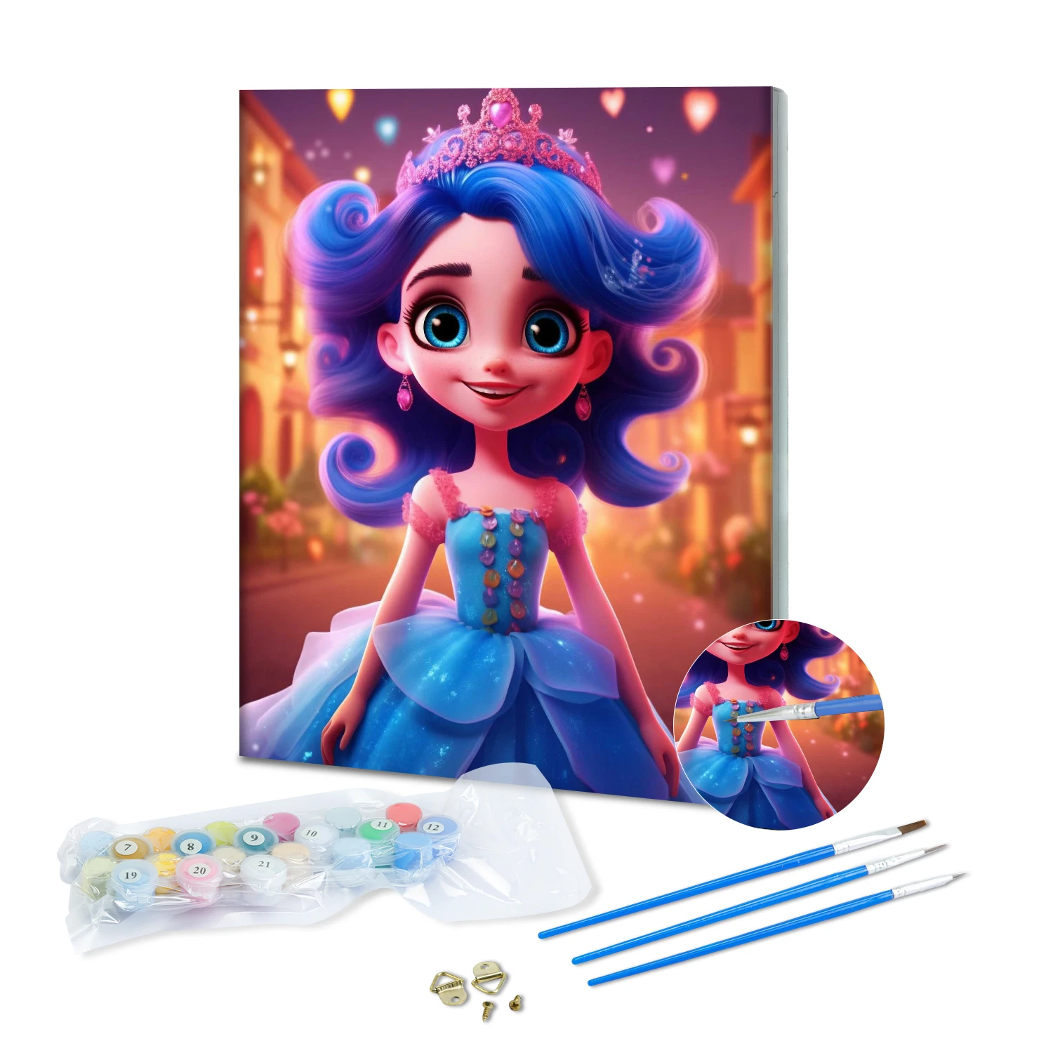 Wall art paintings OEM high quality Cartoon series Princess DIY handmade painting For Kids Unique gifts home decor