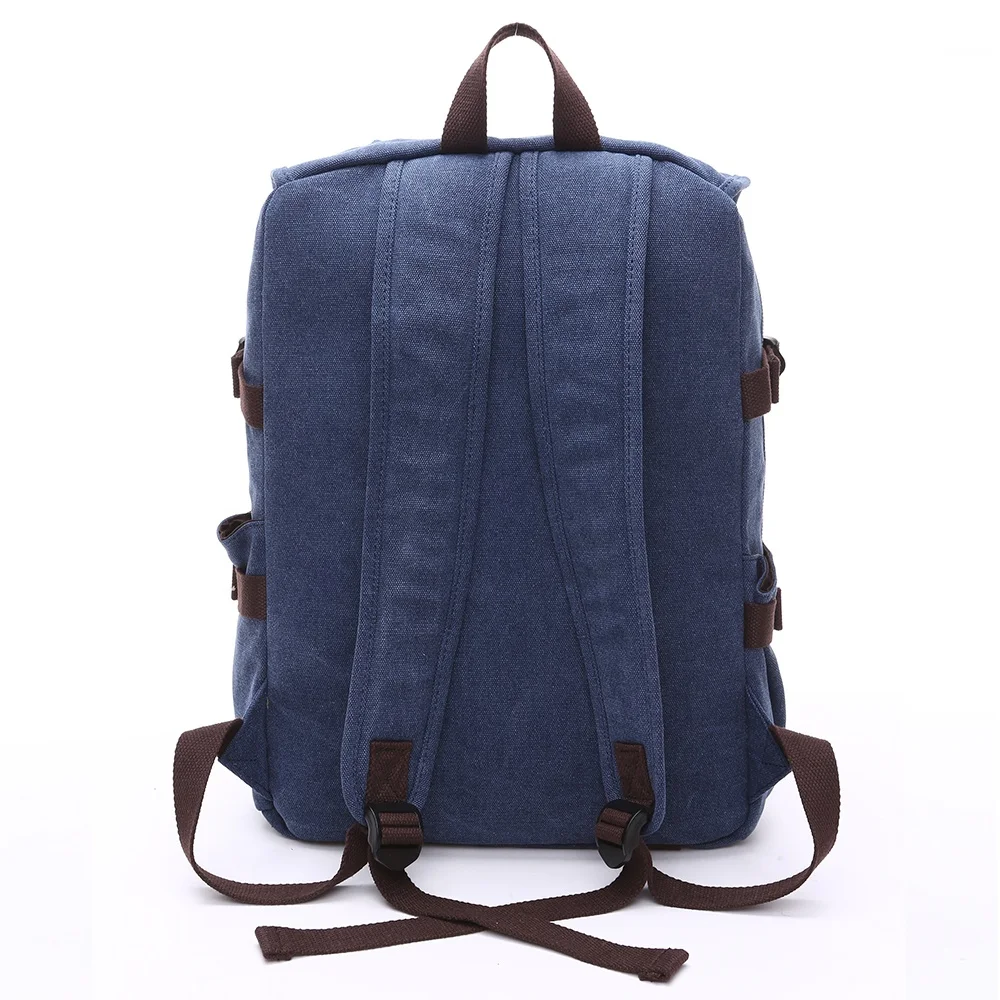 ZUOLUNDUO Solid color unisex canvas fashion backpack custom high capacity backpack