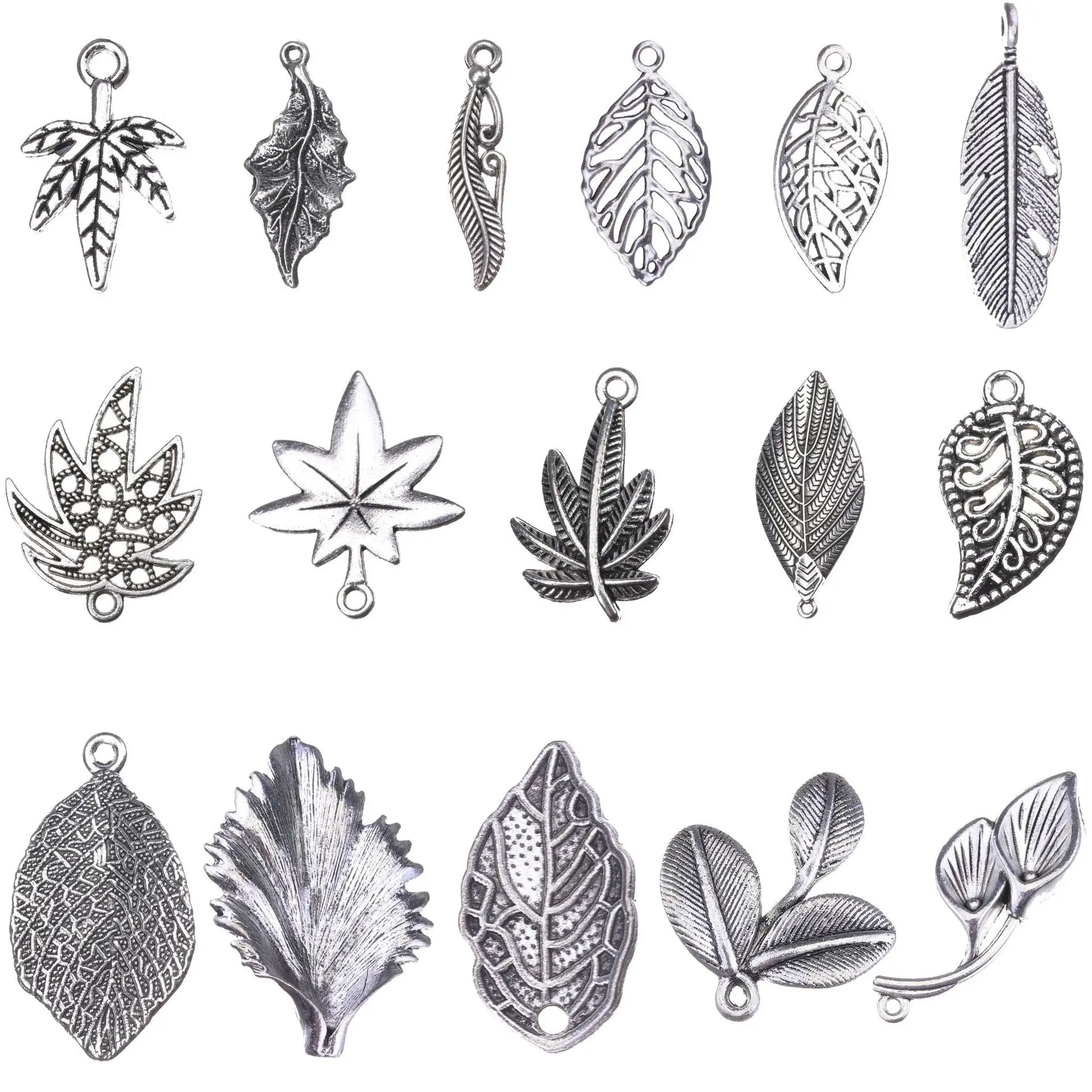 custom Alloy Plant leaf flower Charm Jewelry Women Gothic Punk Moth Pendant For DIY Necklace Bracelet Jewelry Making Findings