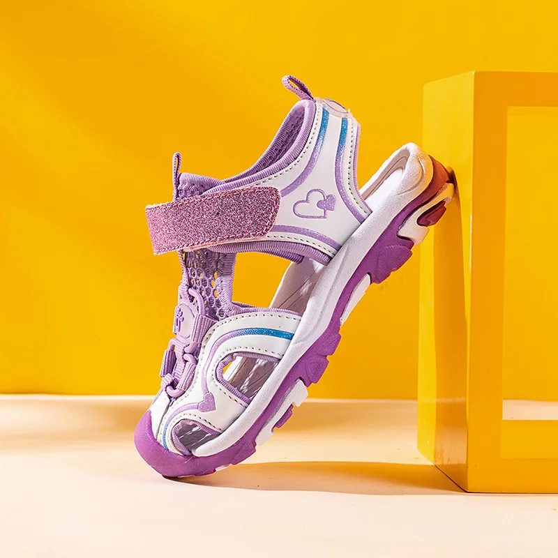2021 летняя детская обувь модные детские сандалии на крючки для девочек летние пляжные сандалии с вырезами Размер 26 #-36 #
