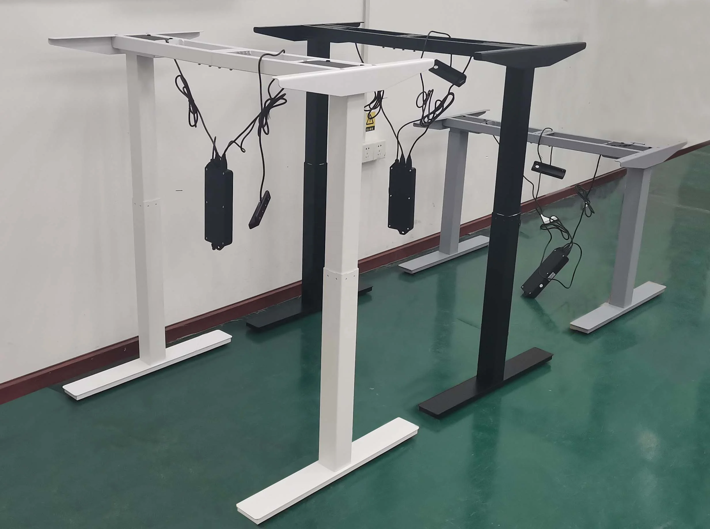 China wholesale sit stand desk dual motor 2 stage stand study table for home office computer desk