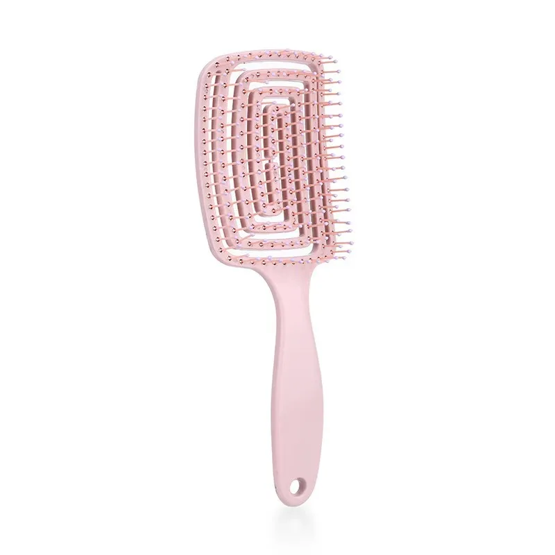 Hollow circular comb for wet and dry use convenient massage comfortable grip wide-toothed comb