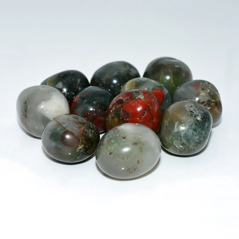 Wholesale 20-30mm Natural African Blood Agate Tumbled Stone Feng Shui Style for Home Buddha Buddhism Decor