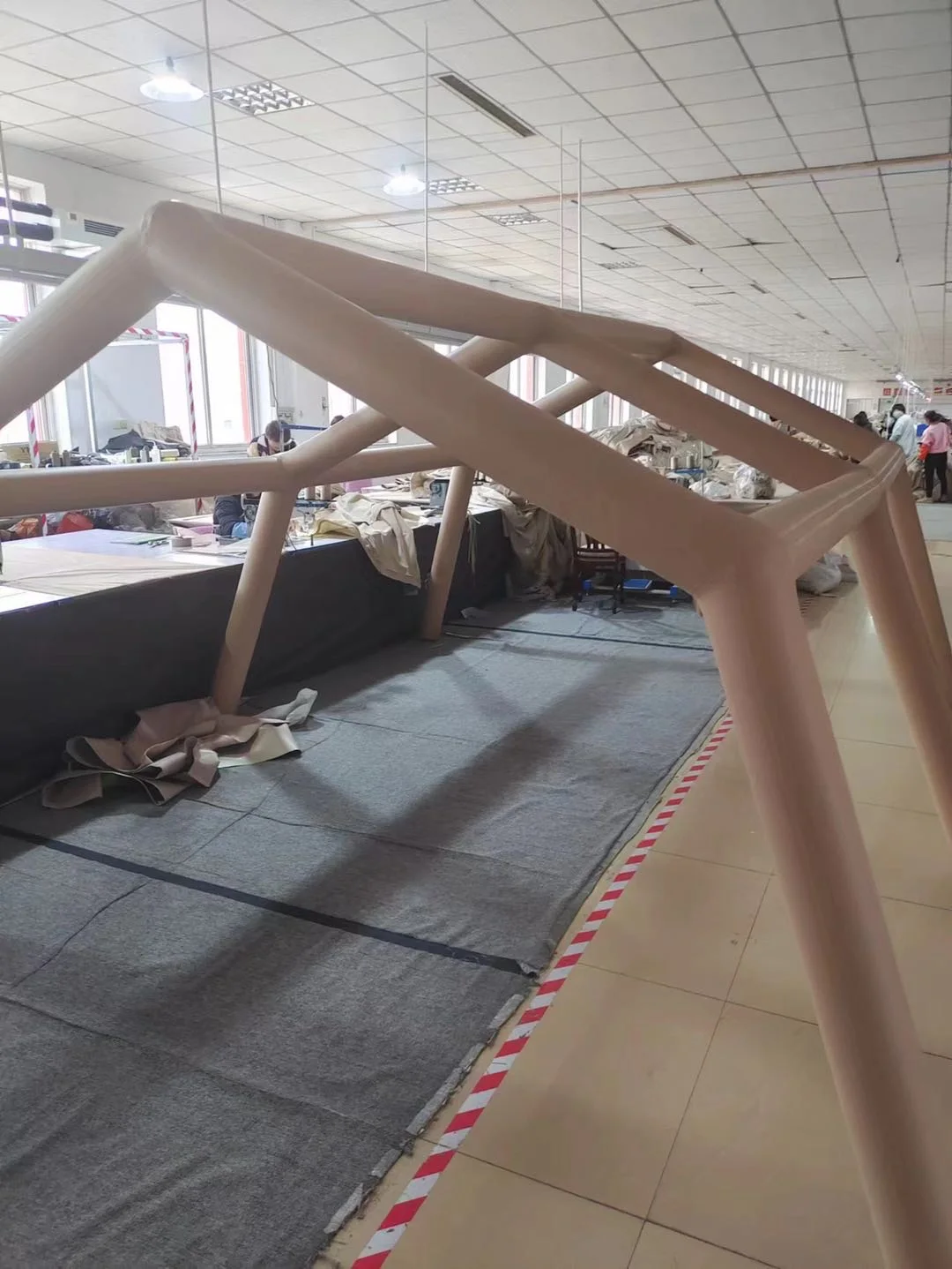 3-8 People 600D Oxford Cloth 4 Season 3*4m 4*4m Canvas Factory Inflatable Cabin Tents Glamping Camping