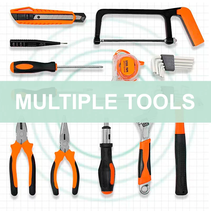 49 Pcs Tools Socket Home Box Spanners Combined Sets Car Package Wrench Hand Tool Set Box Combination