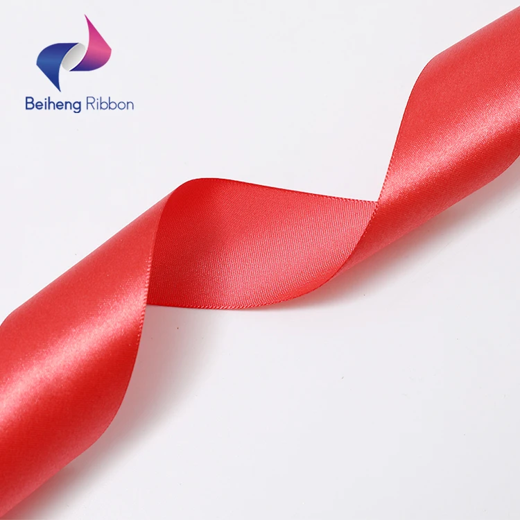 Wholesale Luxury Silk Red Gift Packaging Decoration Ribbon