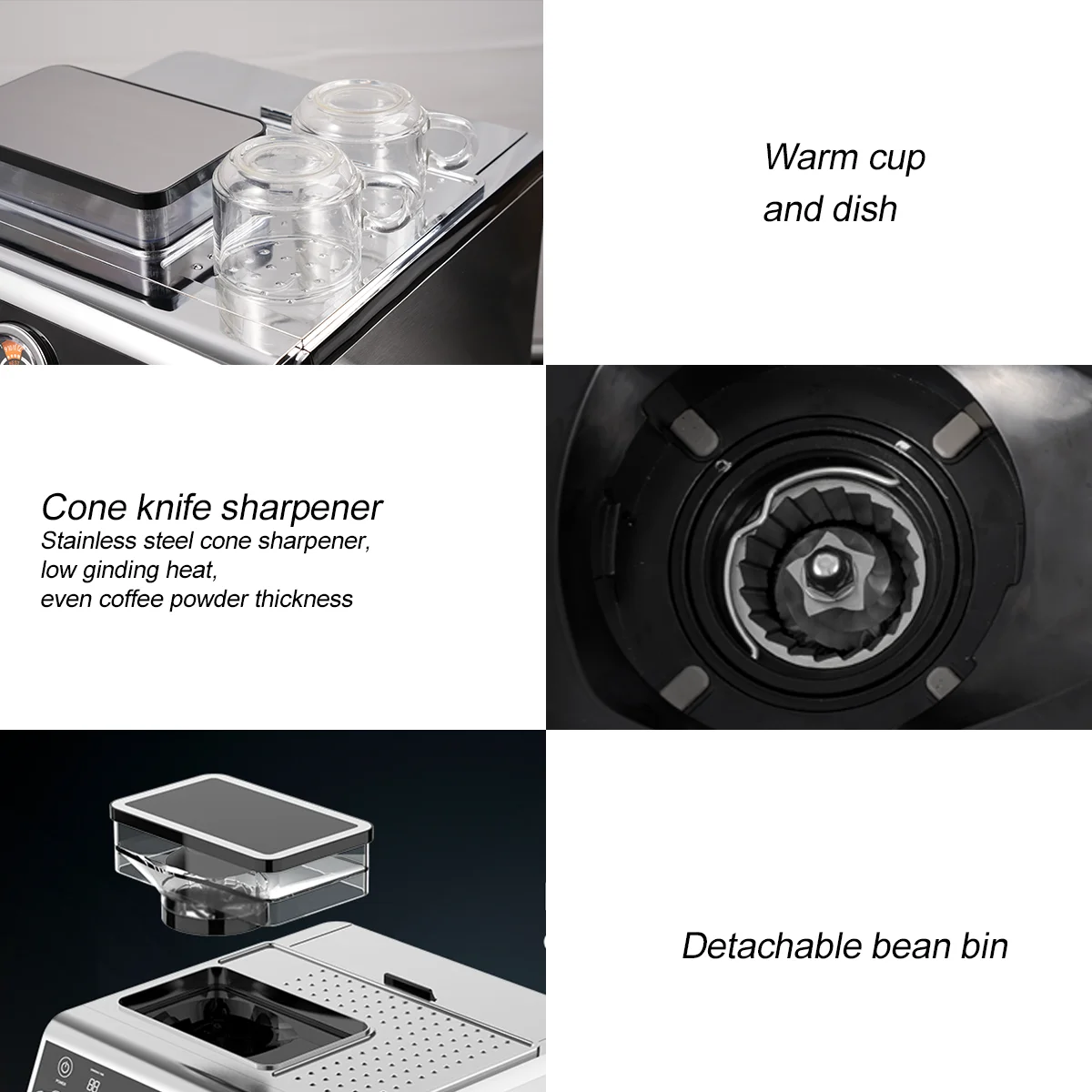 Commercial Household coffee machine Multi-function Coffee maker semi-automatic Espresso Machines With Grinder