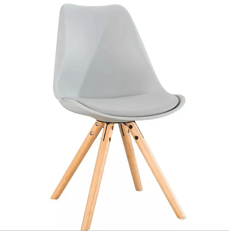 Hot Sale Modern Scandinavian Home Furniture Restaurant Cafe Used Leisure PP Plastic Kitchen Dining Chair With Cushion Seat