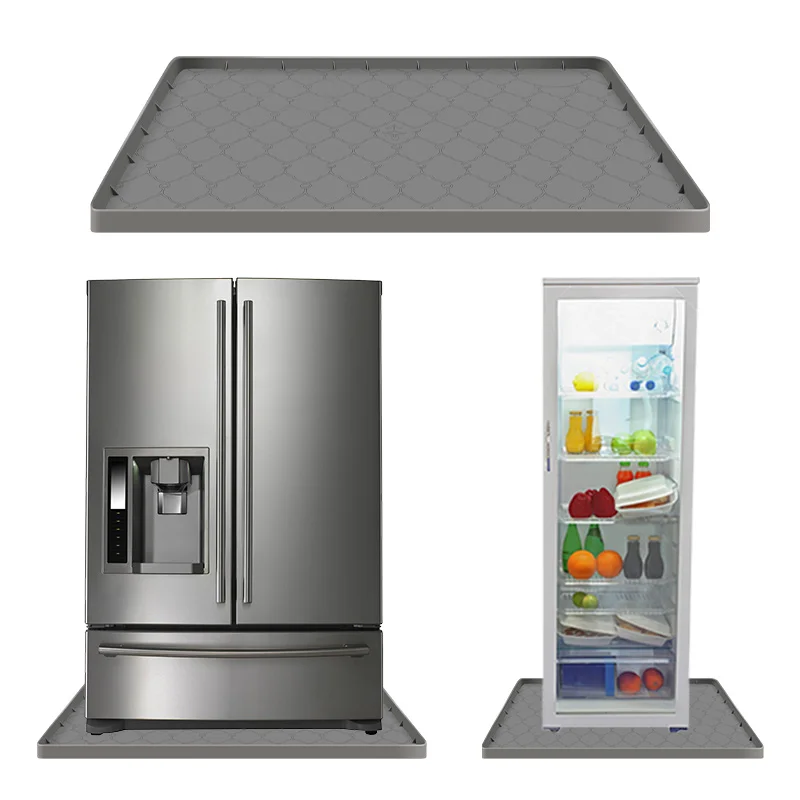 Under Refrigerator Liner Under Sink Cabinet Mat Washable Waterproof Oilproof SIlicone Refrigerator Mats for Home Kitchen