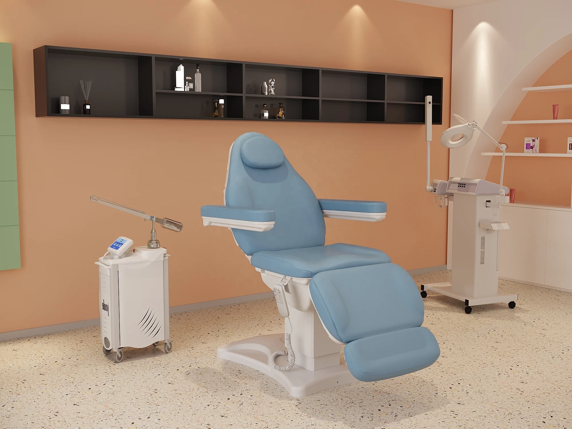 Массажная кровать для всего тела электрическая салона красоты лица с 3 двигателями