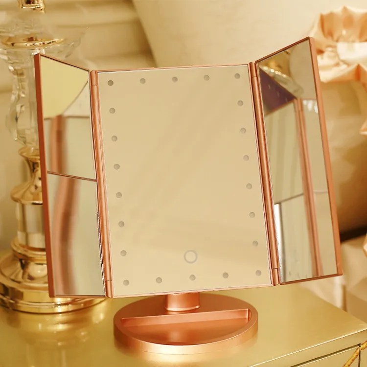 
Hot sale vanity with led light make up organizer mirror hollywood style makeup mirror with led light 