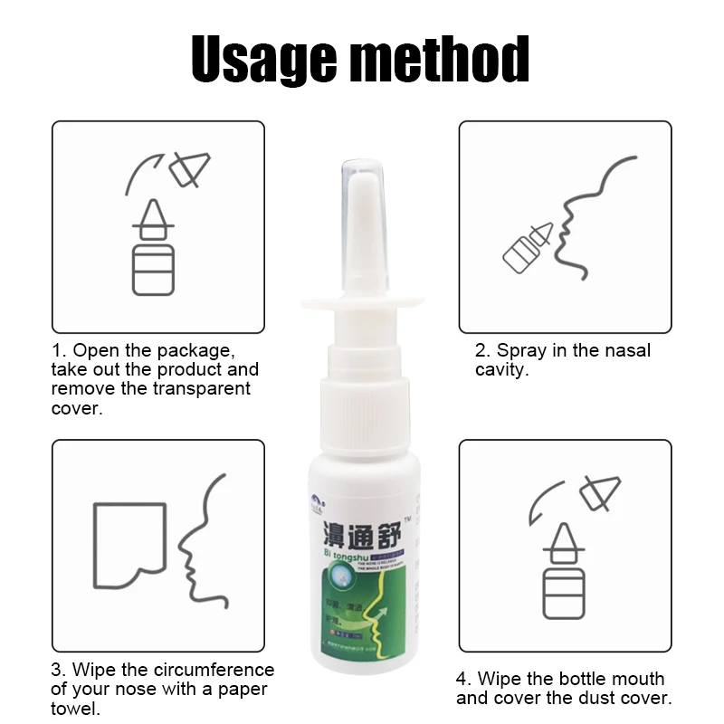 20ml Bitongshu Nose Spray Propolis Herbal Nasal Rhinitis Sinusforte Sinusitis Spray on Herbs Nose Drops Health Care