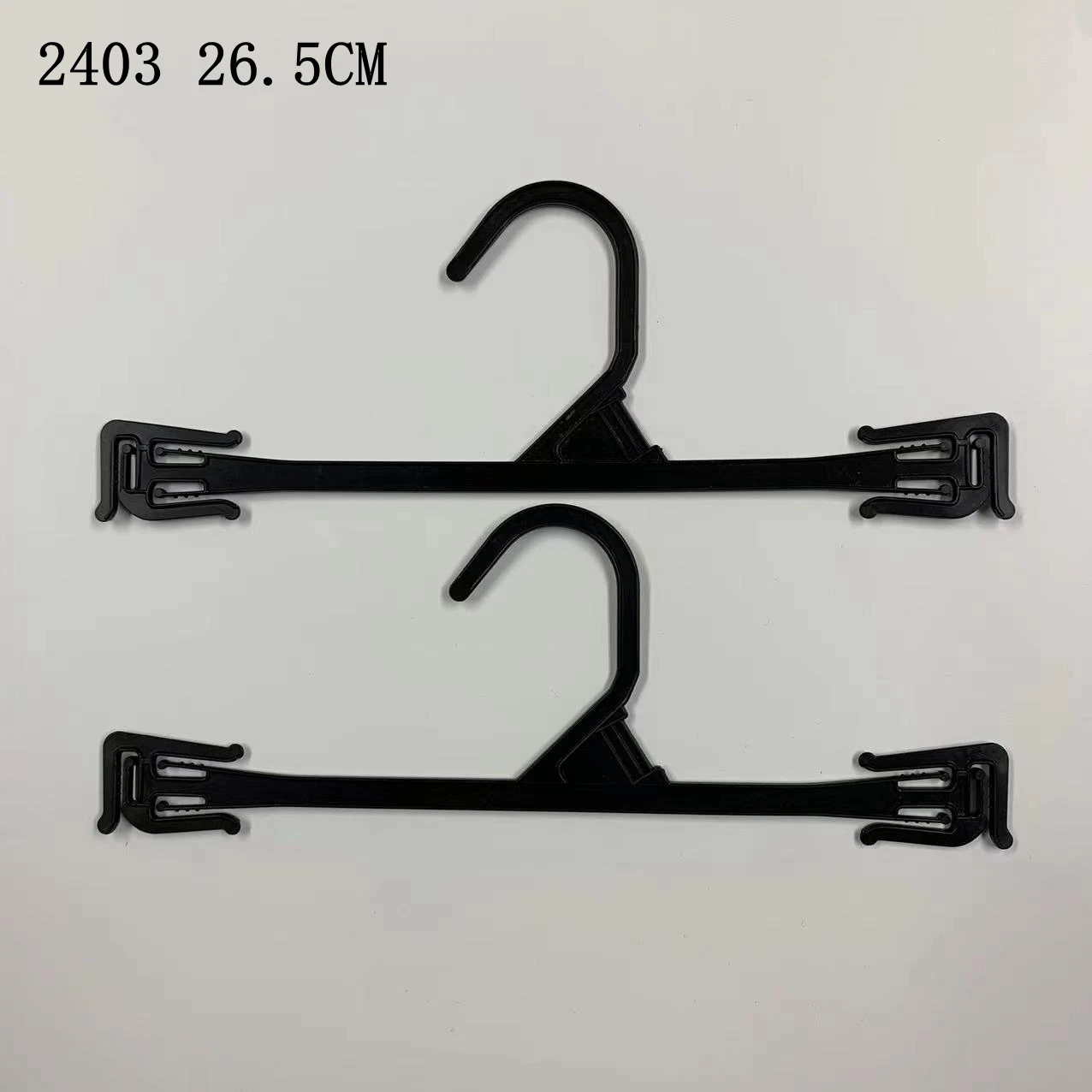 Bestiform10 inch custom underwear bra hangers display Black plastic Lingerie hanger for clothing