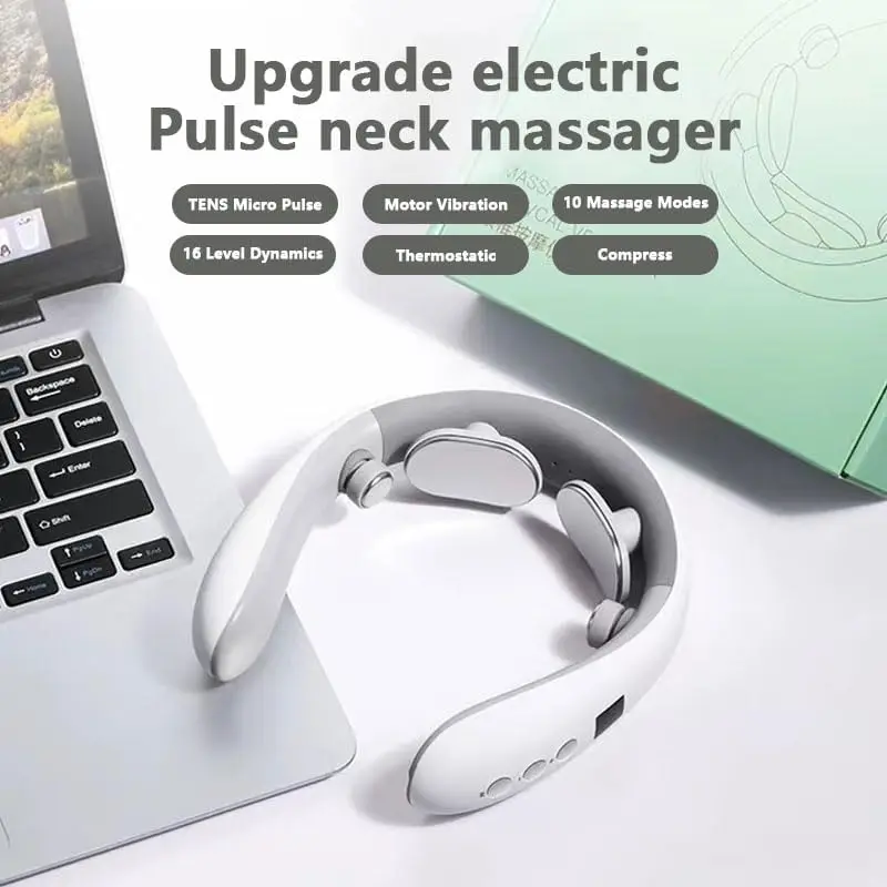 Professional Wireless Smart Portable Pulse Neck Shoulder Massager with Heat Relax Neck Massager