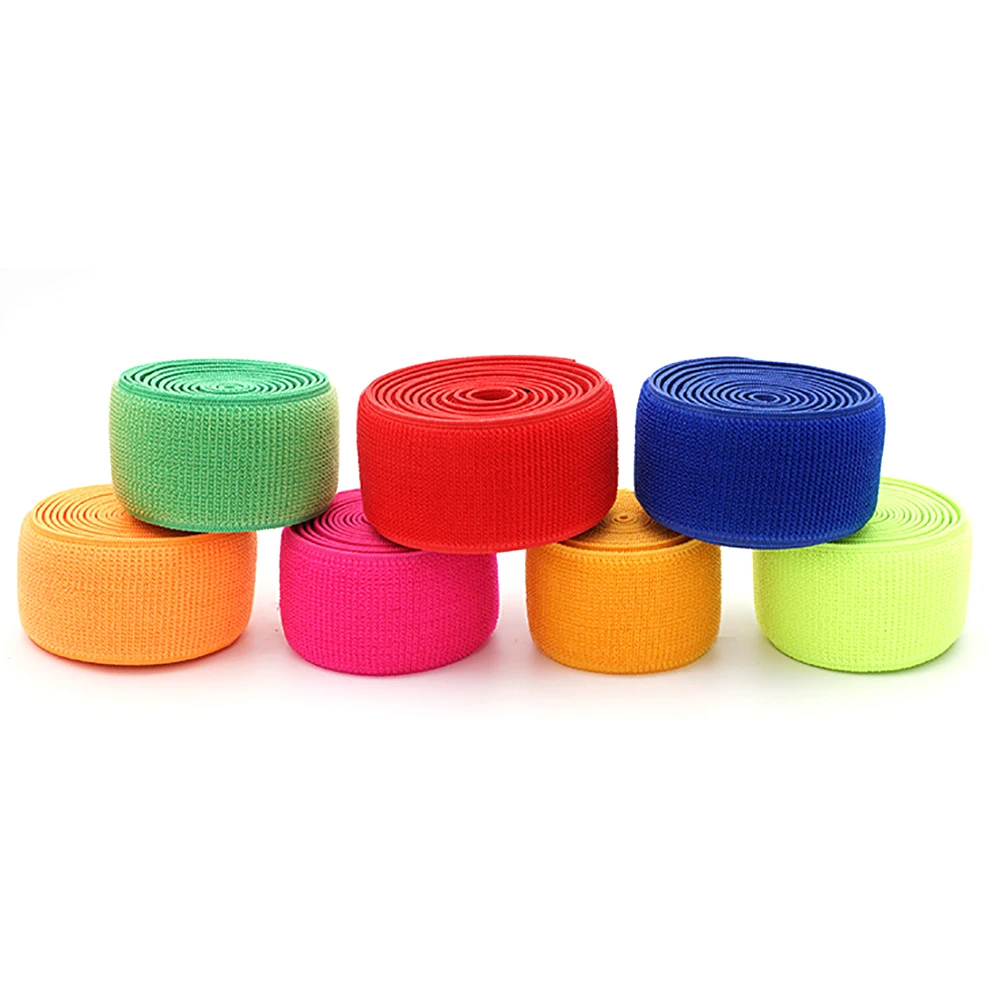 Heavy loop fabric stretchable hook loop Knit Elastic Band for Clothes Sewing Hemming Craft Fabric Tape