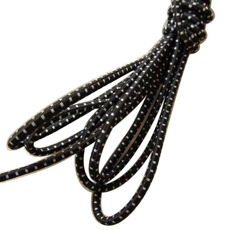 RE12 manufacturer supply Clothes and bags accessories 3mm black with white dots  elastic rope widely use