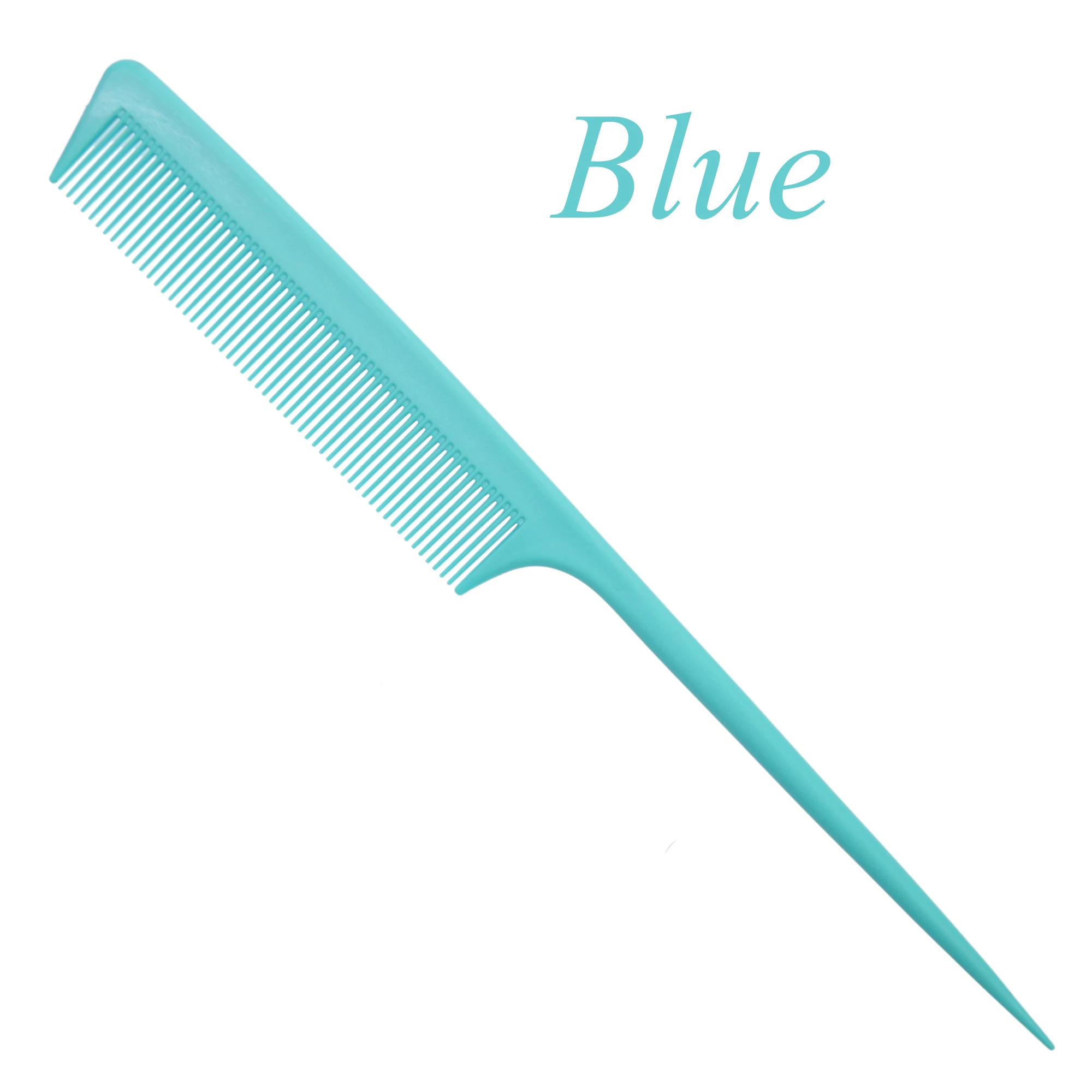 Salon Custom Logo Carbon Fiber Comb Barber Hairdressing Braid Hair Comb Heat Resistant Parting Metal Pin Rat Tail Combs Bulk